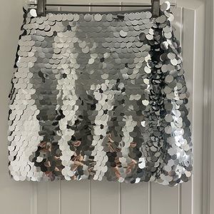 Endless rose silver sequin mini skirt